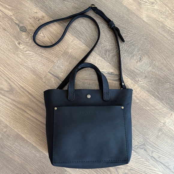 Portland Leather Black MINI CROSSBODY TOTE - Picture 4 of 11